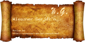 Wieszner Gerjén névjegykártya